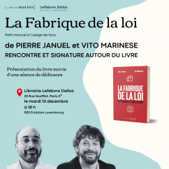 Pierre Januel et Vito Marinese à la librairie Lefebvre-Dalloz