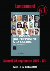 Lancement du livre "Ces Russes qui s'opposent à la guerre"