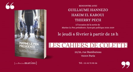 Les auteurs de "Marine Le Pen présidente" à la librairie Les Cahiers de Colette