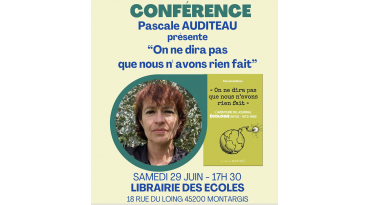 Conférence de Pascale Auditeau à la librairie des Écoles